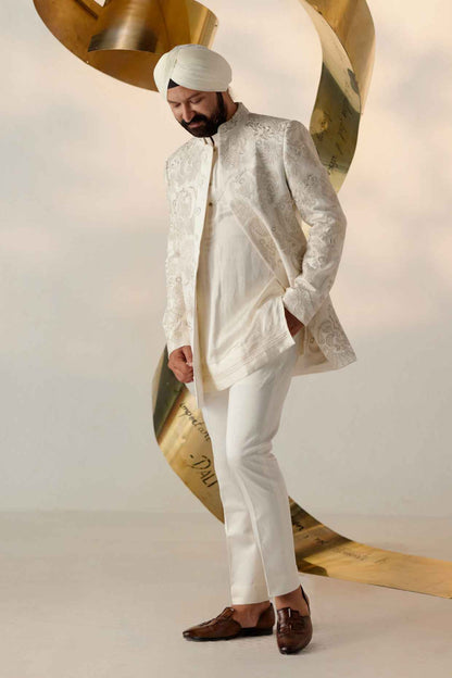 Mother of Pearl Long Bandhgala Set