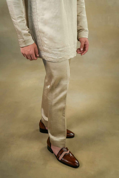Sand Grey Short Kurta Set