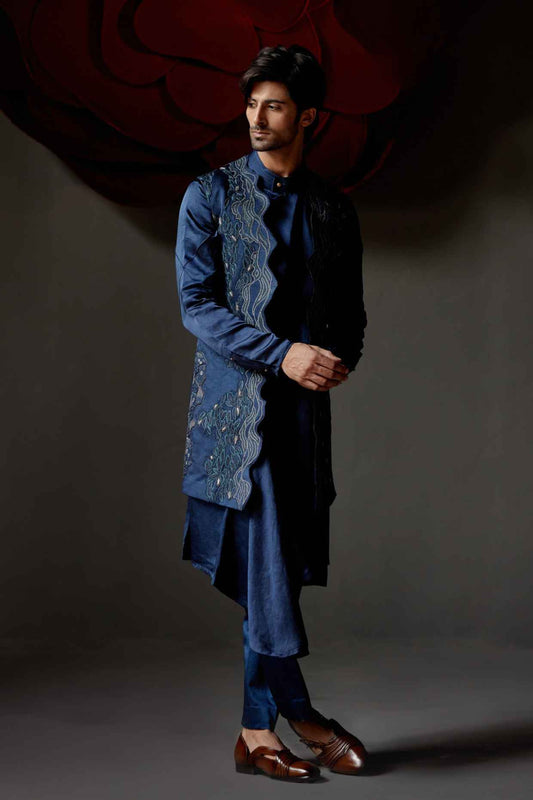Dusky Blue Shrug Set