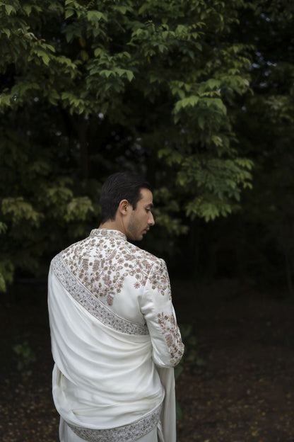 Ivory Fleur Sherwani Set