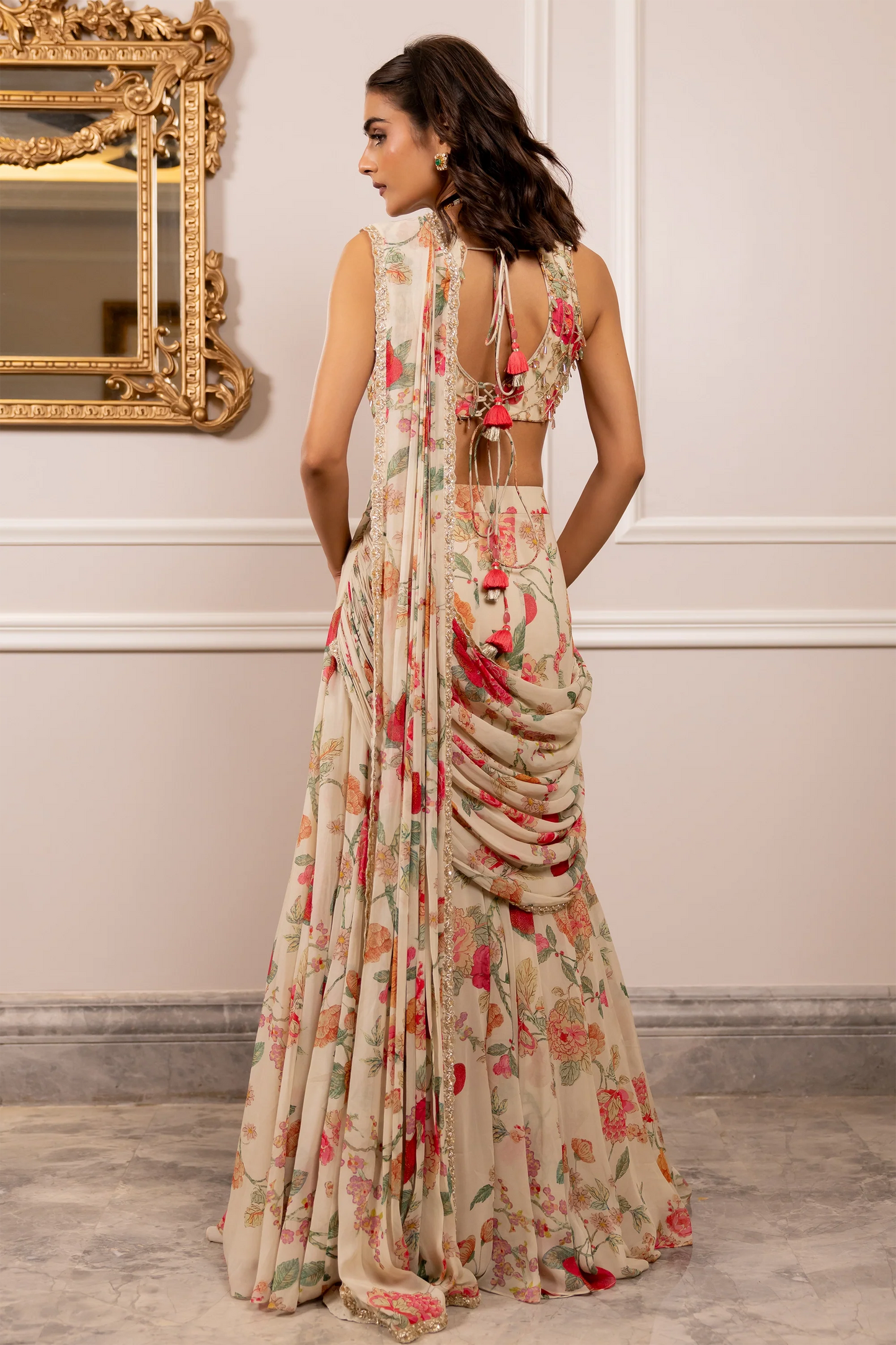 KIARA SAREE SET – OFF WHITE