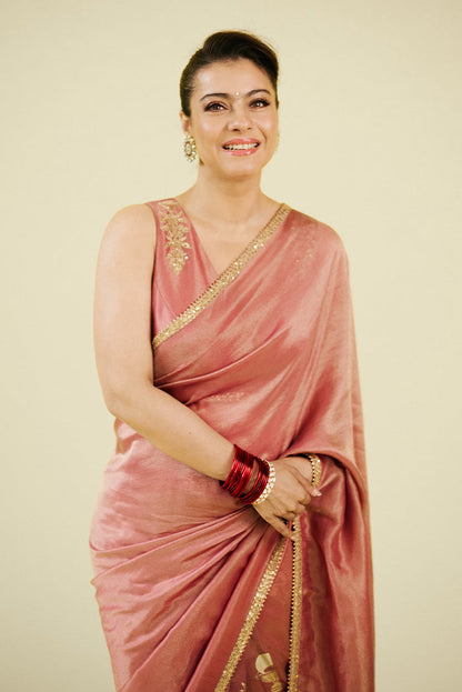 Mauve Moon Garden Tissue Saree
