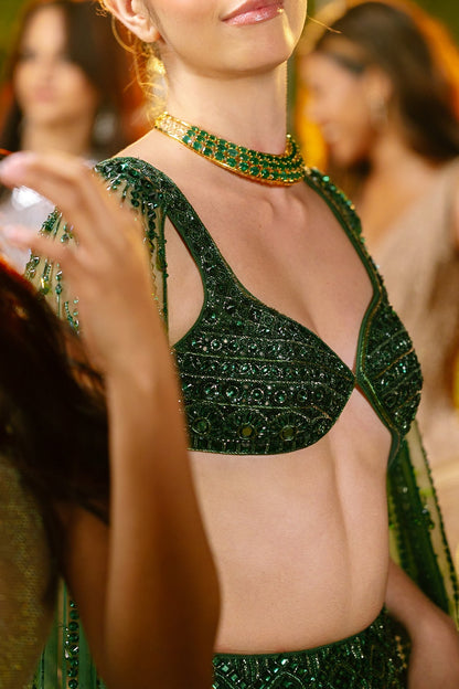 Emerald Élan Lehenga Set