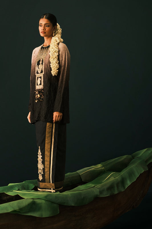 Black Ombre Kathakali Tales Fusion Set