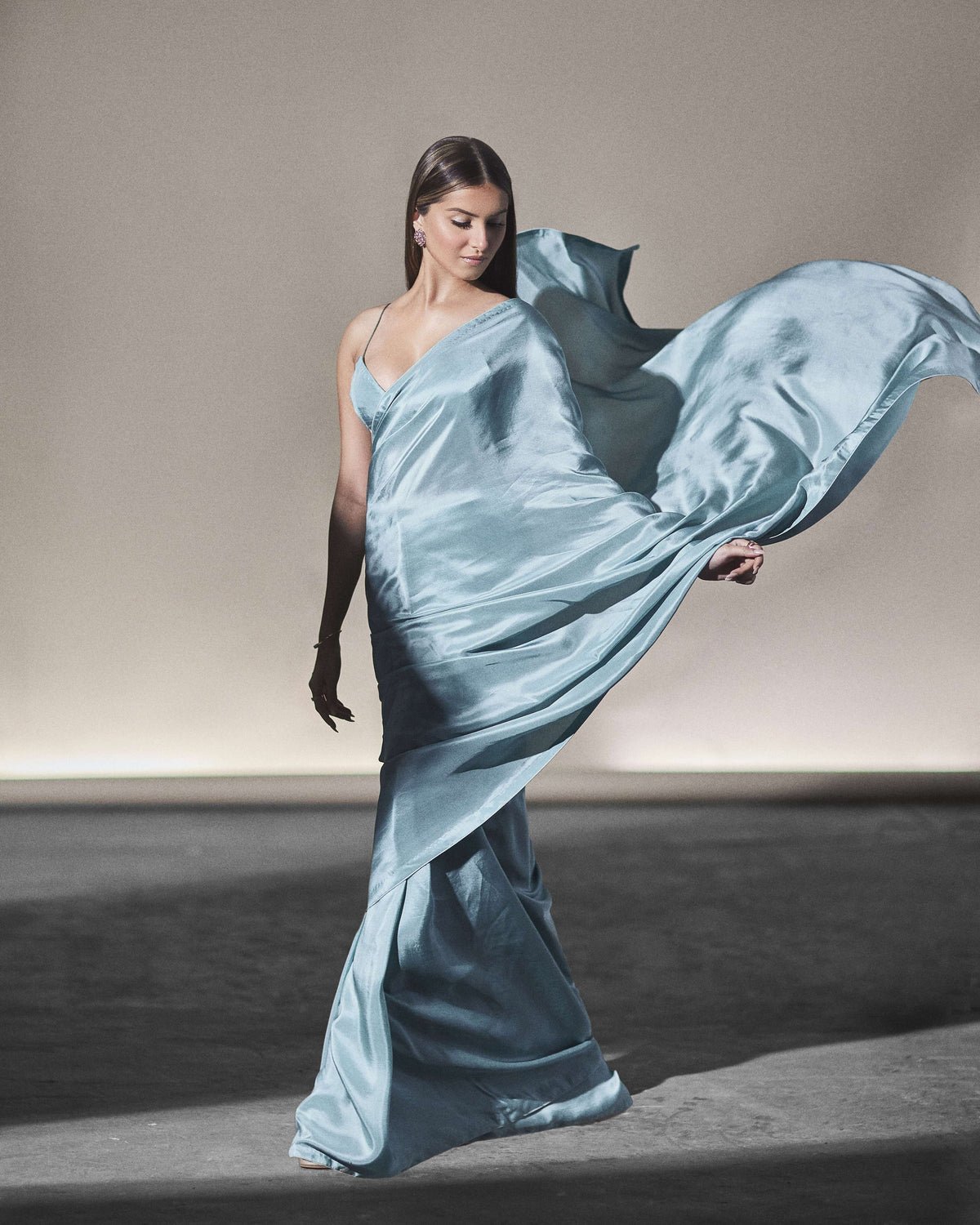 Handwoven Ice Blue Silk Saree