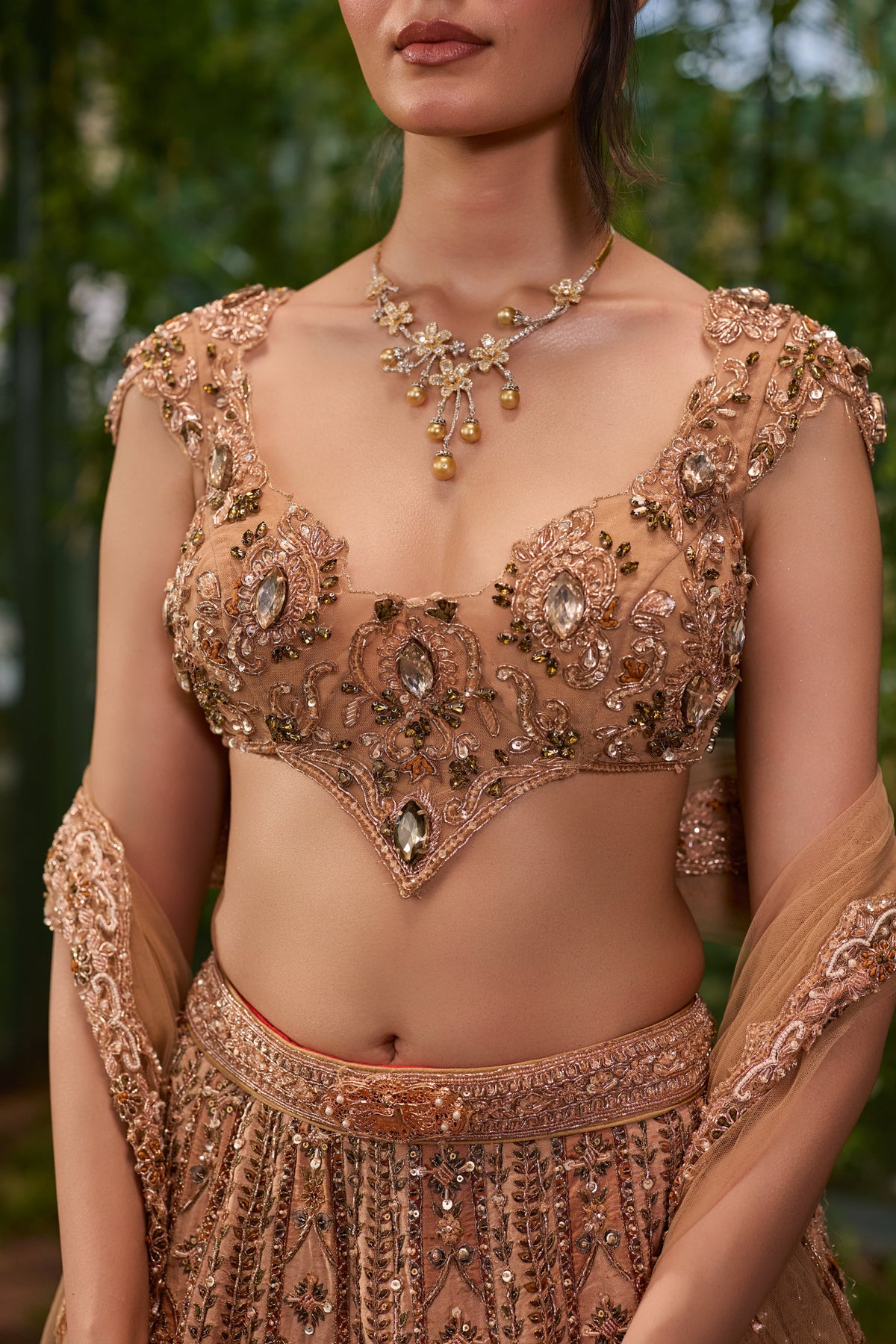 Mayur Mukut - The Crowned Peacock Lehenga