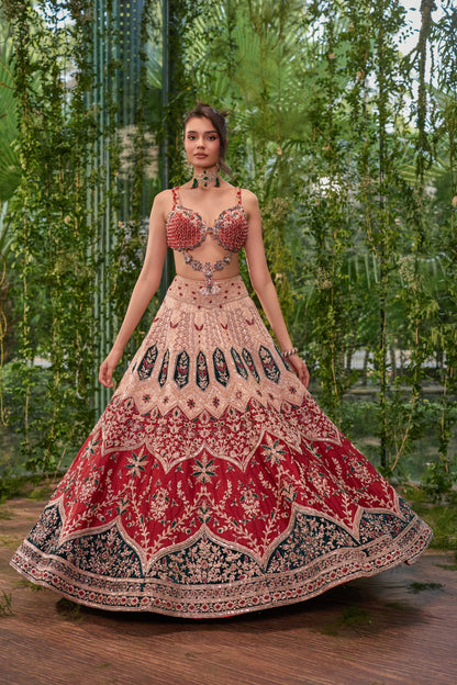 Rangrekha  -The Peacock Palette Lehenga