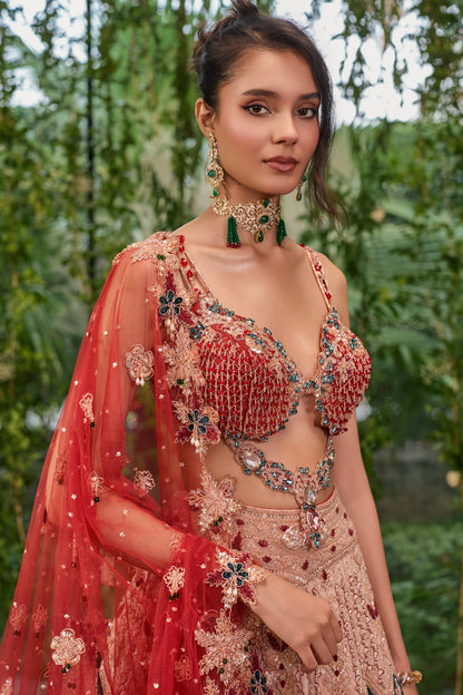 Rangrekha  -The Peacock Palette Lehenga