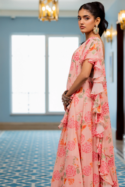 TATIANA SAREE SET – PINK