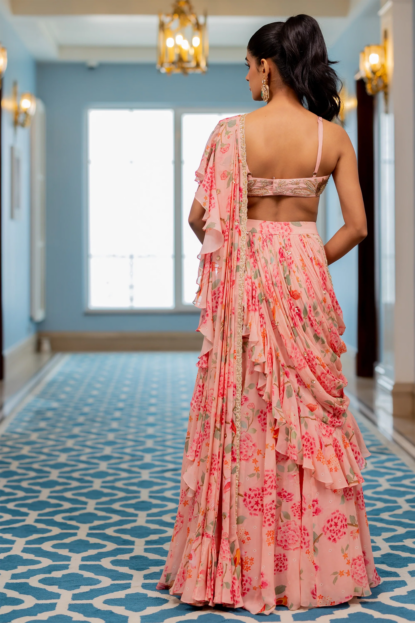 TATIANA SAREE SET – PINK