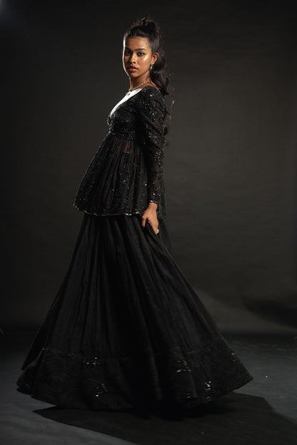 Peplum Kurta and Lehenga