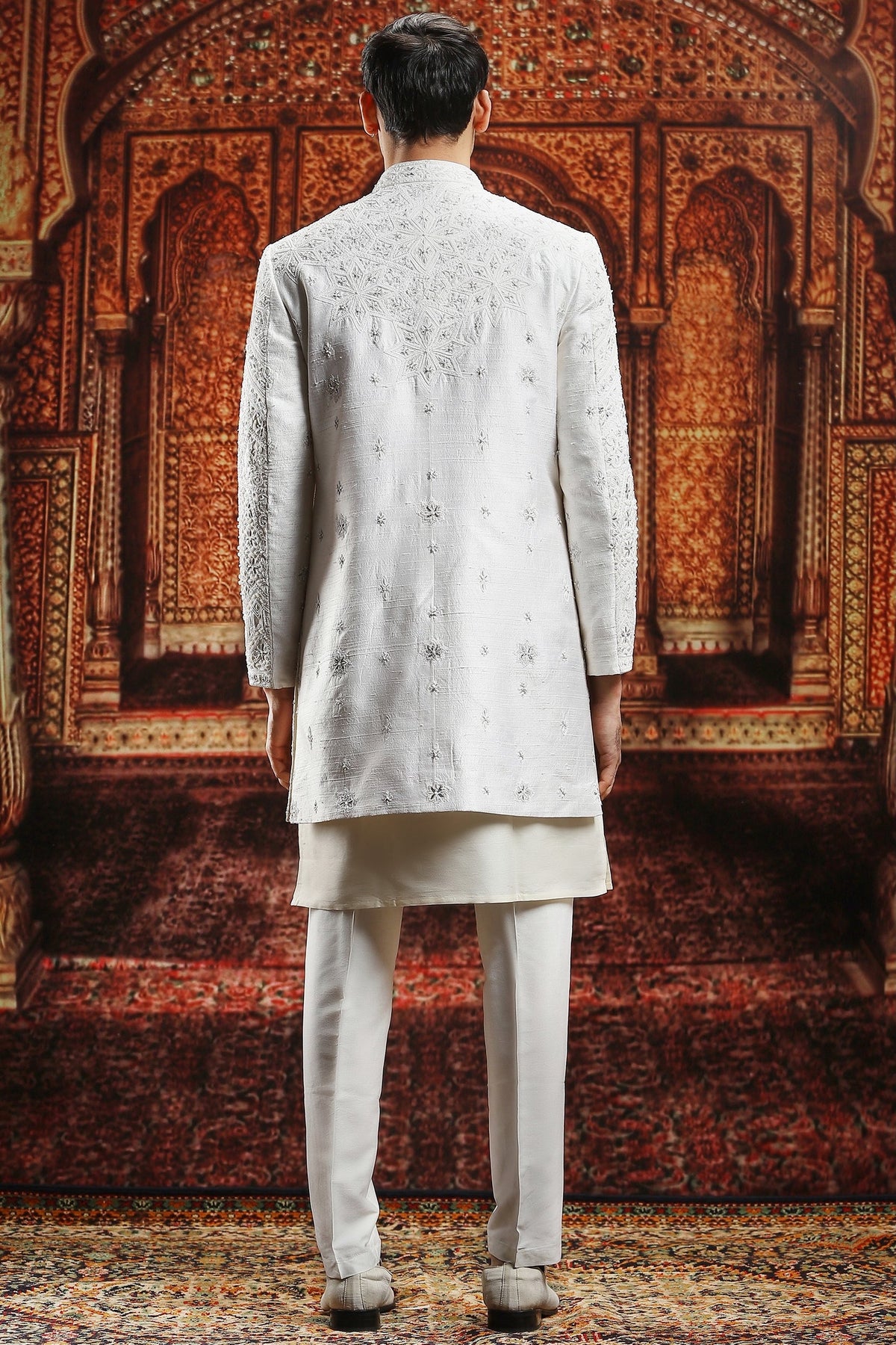 Ivory Dynasty Embroidered Sherwani Set