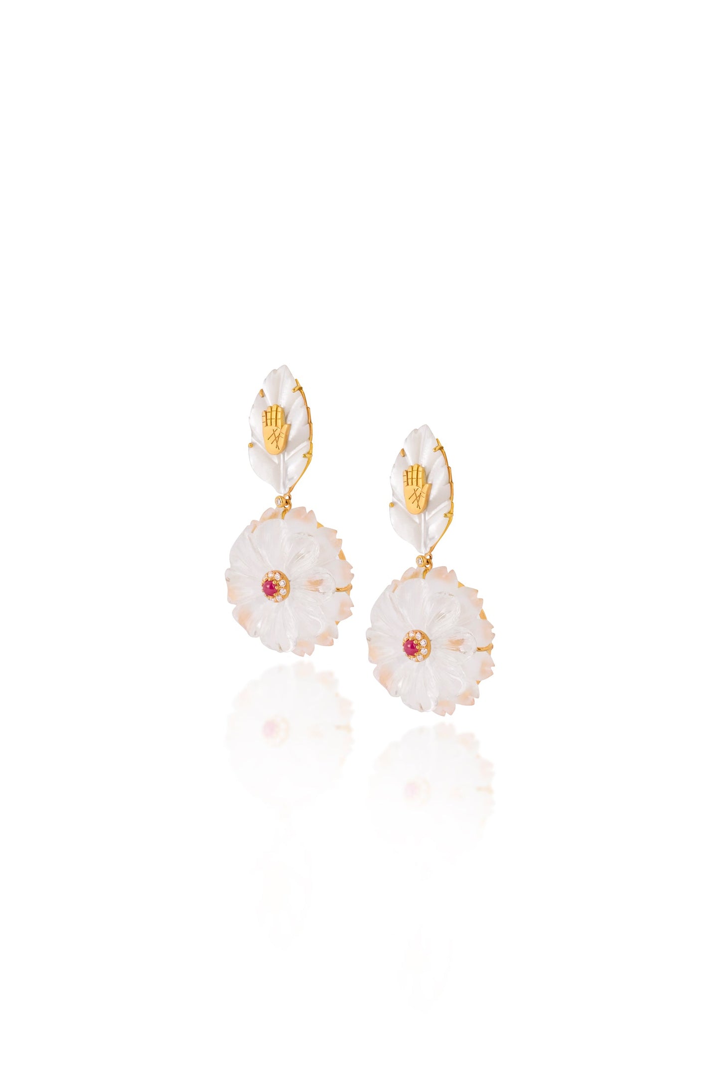 Frosted Flower Earrings
