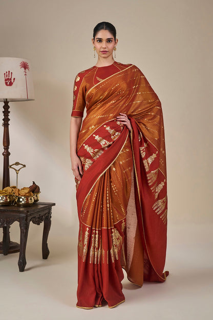 Rust The Heirloom Saree