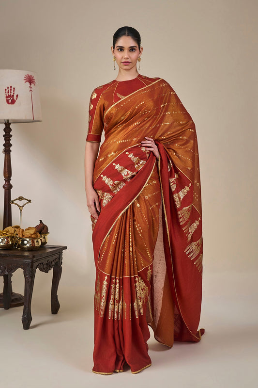 Rust The Heirloom Saree