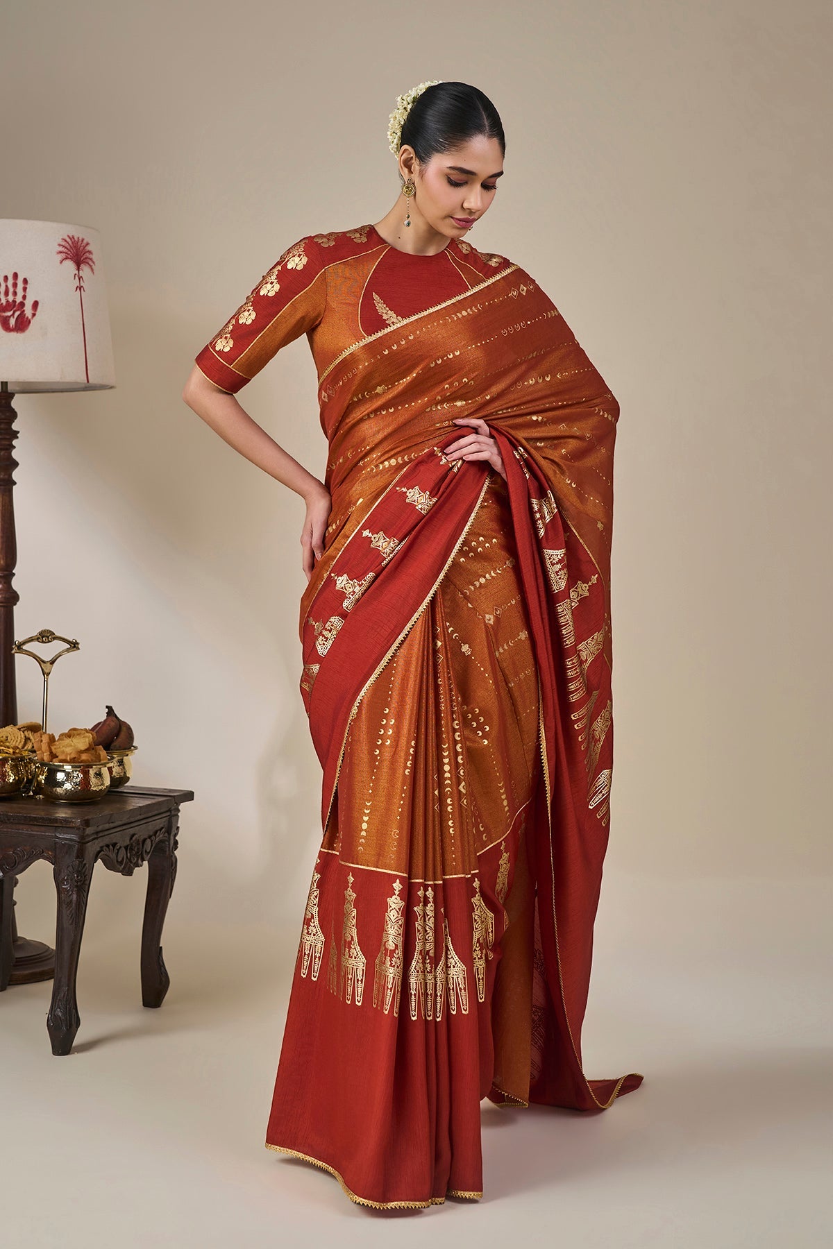 Rust The Heirloom Saree
