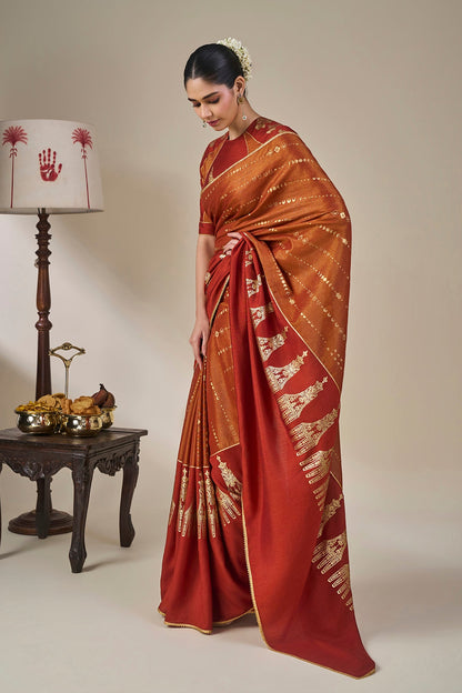 Rust The Heirloom Saree