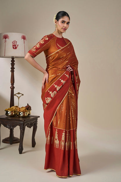 Rust The Heirloom Saree
