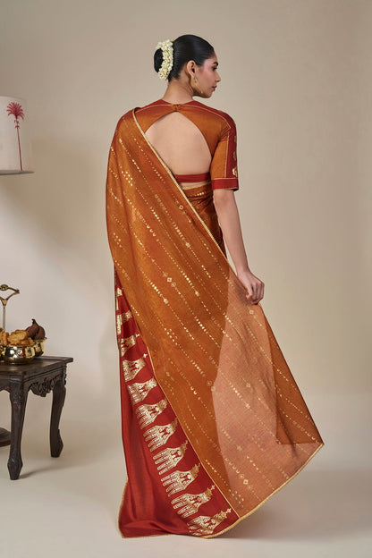 Rust The Heirloom Saree