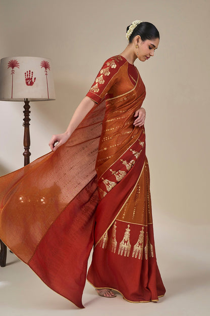Rust The Heirloom Saree