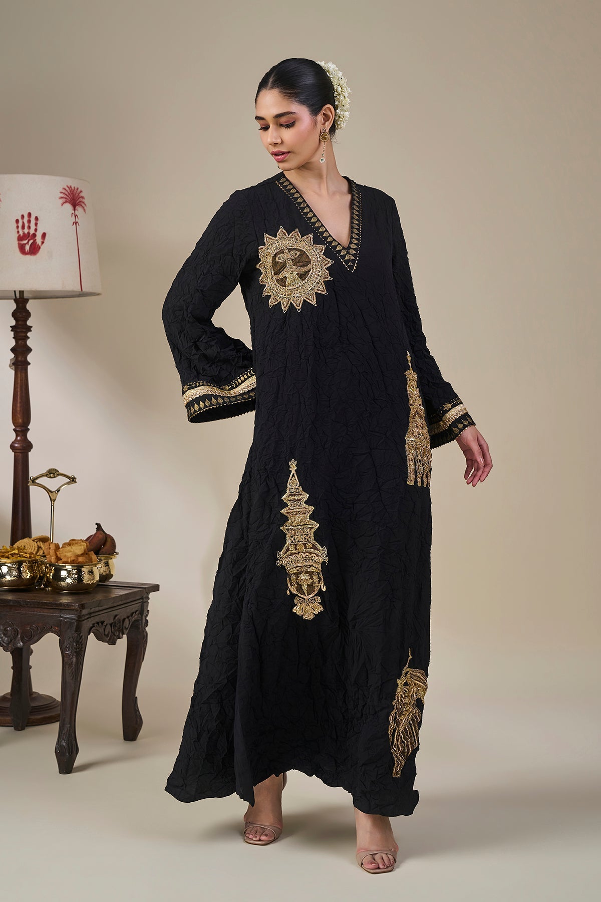 Black Ambi Bloom Kaftan