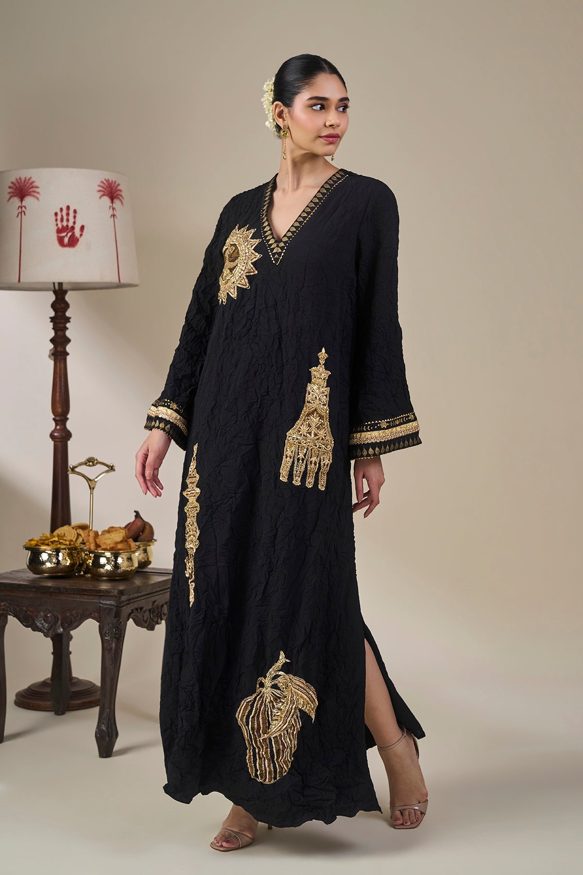 Black Ambi Bloom Kaftan