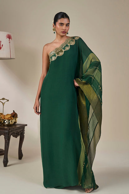 Green Celestial Moonfall Kaftan