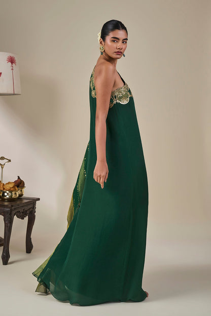 Green Celestial Moonfall Kaftan