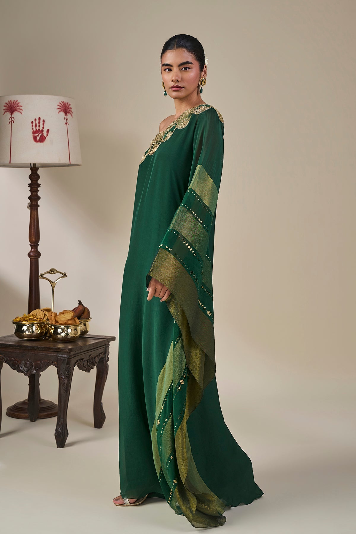 Green Celestial Moonfall Kaftan