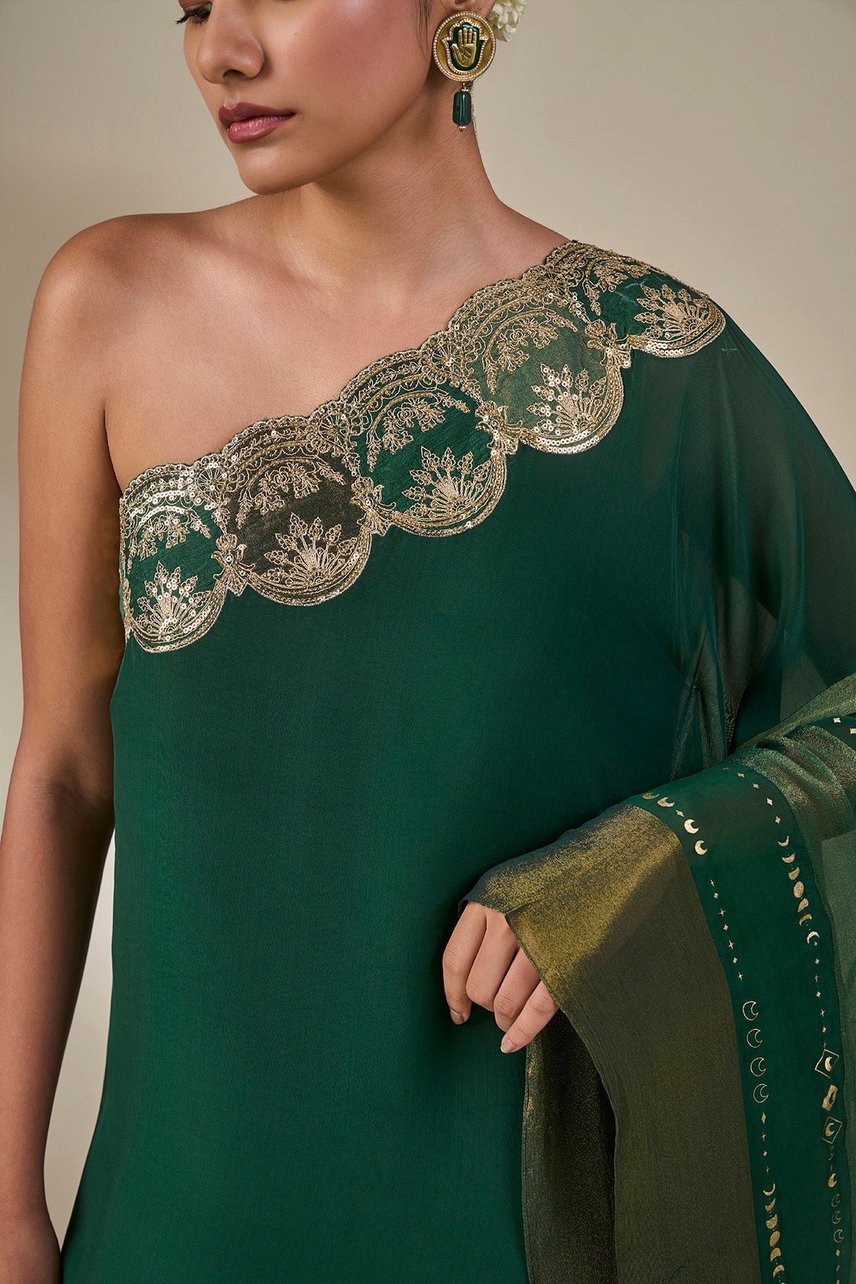 Green Celestial Moonfall Kaftan