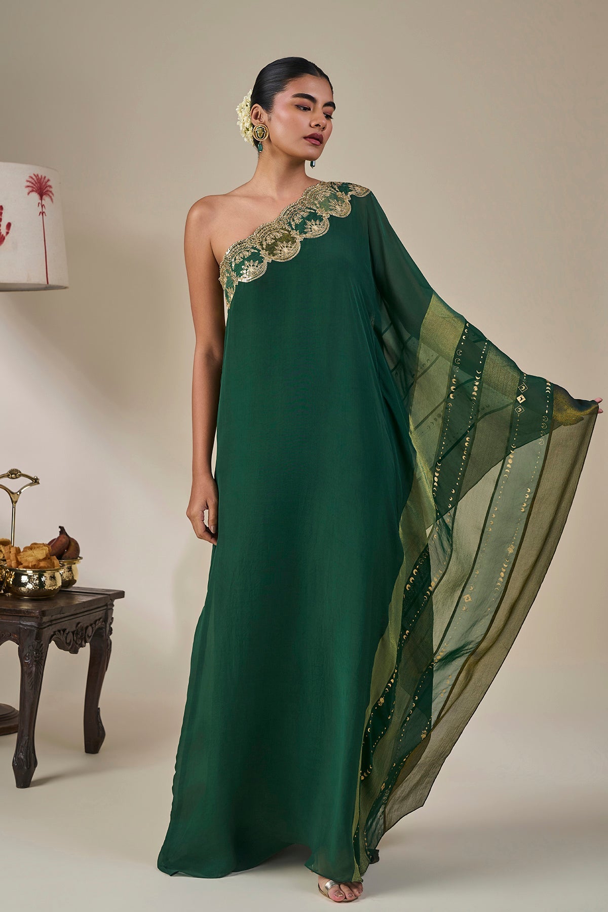 Green Celestial Moonfall Kaftan