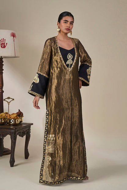 Black Palm Pillar Kaftan