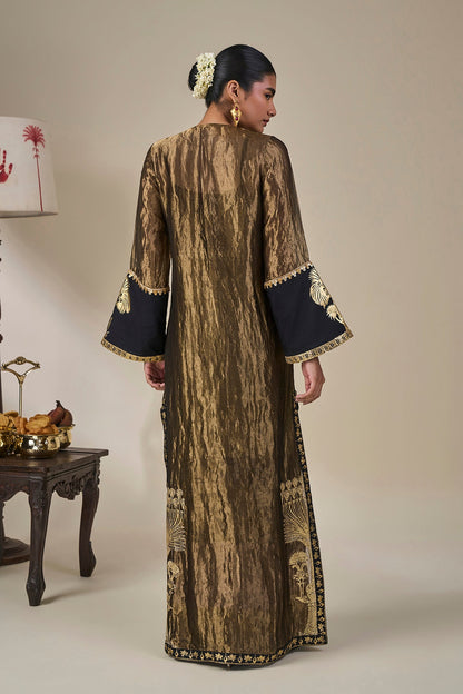 Black Palm Pillar Kaftan