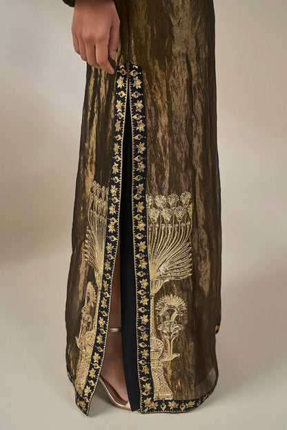 Black Palm Pillar Kaftan