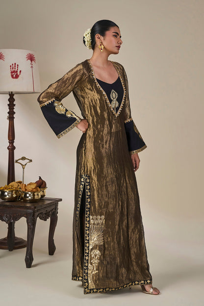 Black Palm Pillar Kaftan