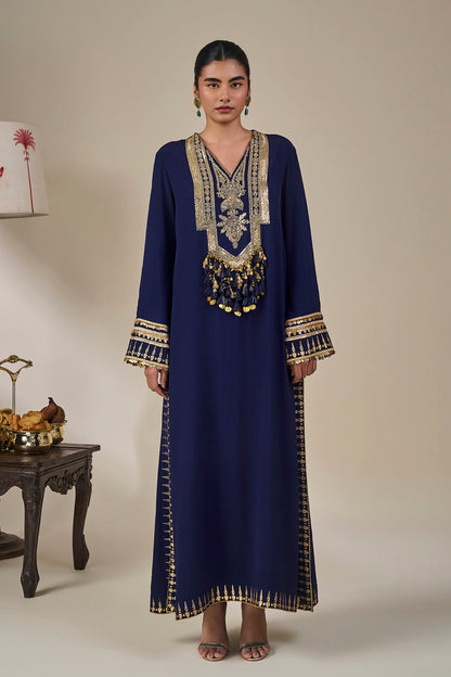 Sapphire Tidal Bloom Kaftan