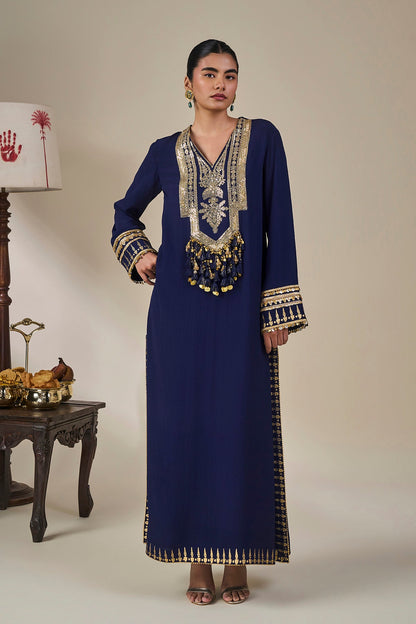 Sapphire Tidal Bloom Kaftan