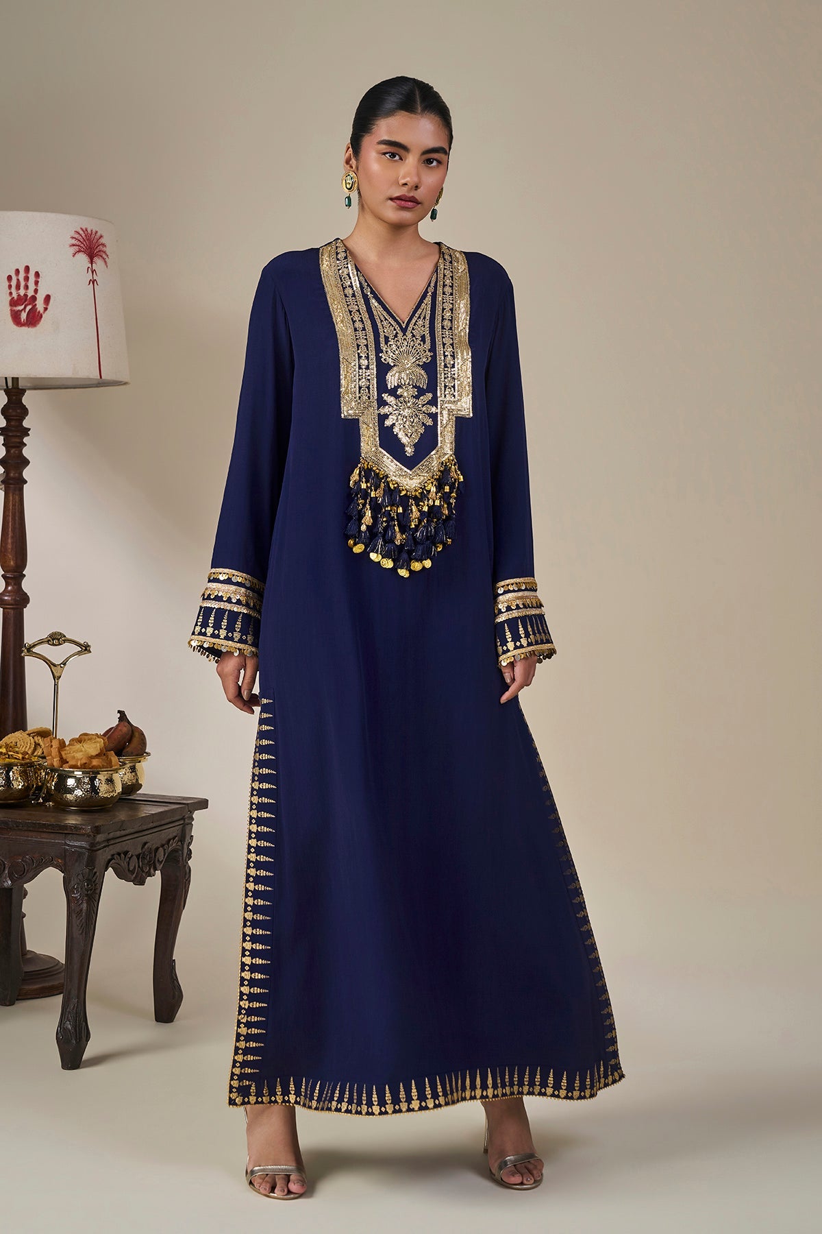 Sapphire Tidal Bloom Kaftan