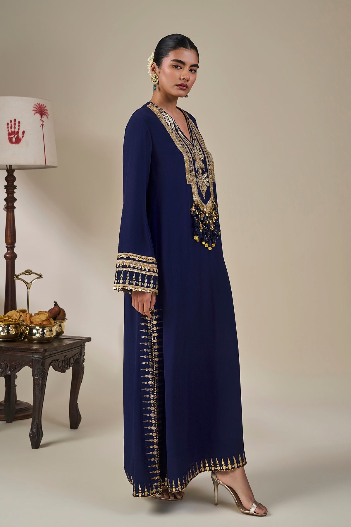 Sapphire Tidal Bloom Kaftan