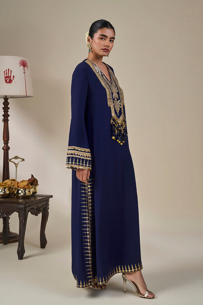 Sapphire Tidal Bloom Kaftan