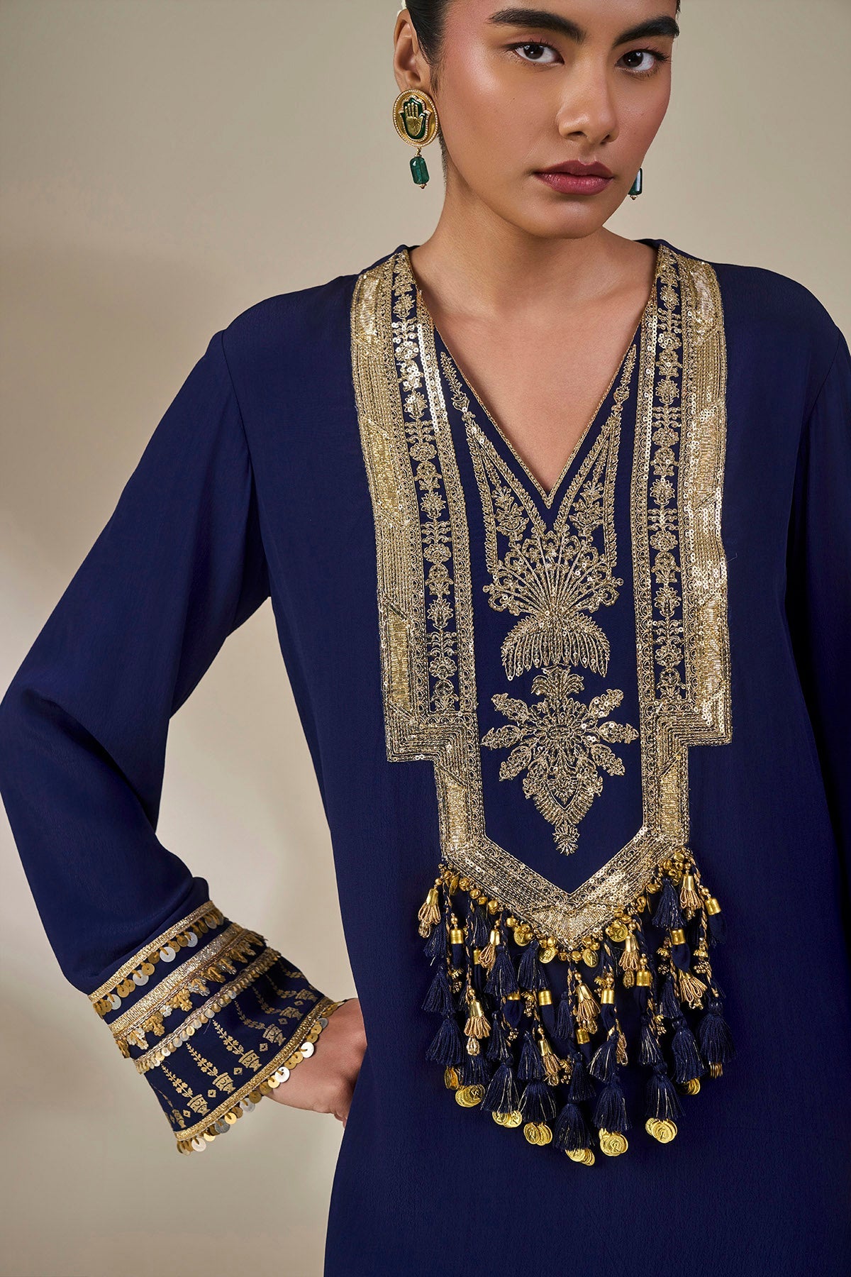 Sapphire Tidal Bloom Kaftan