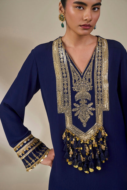 Sapphire Tidal Bloom Kaftan