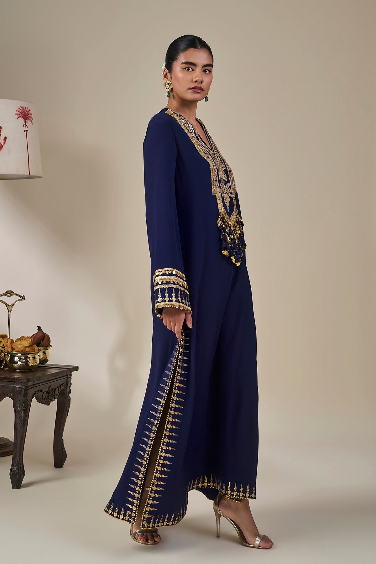 Sapphire Tidal Bloom Kaftan