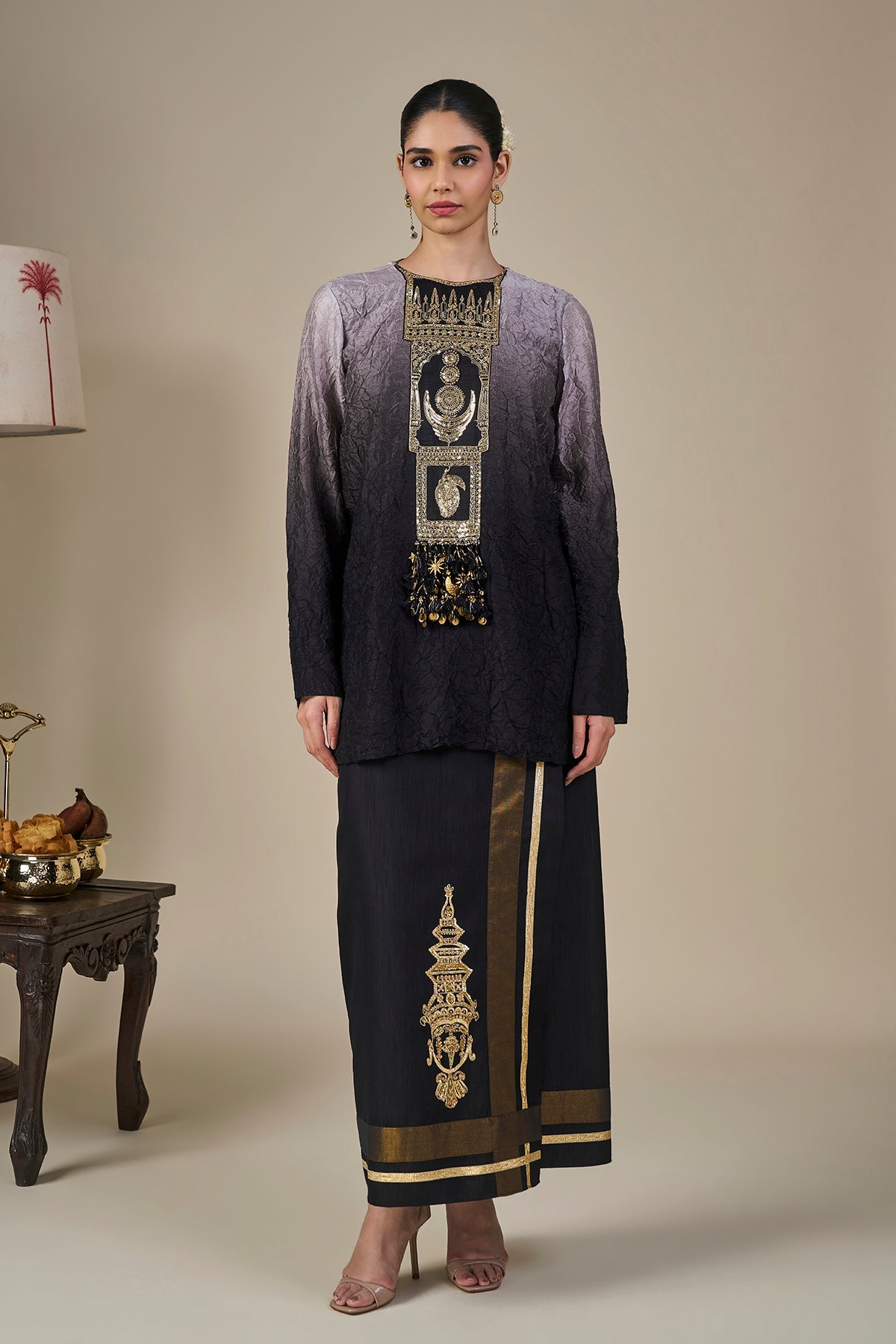 Black Ombre Kathakali Tales Fusion Set