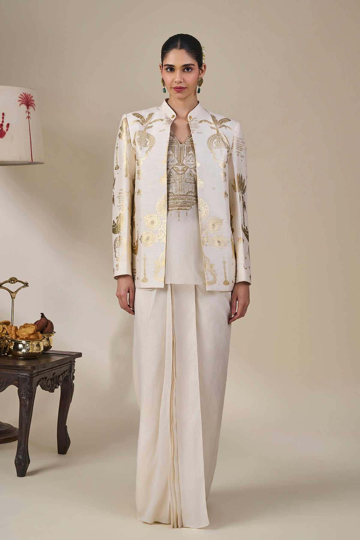 Ivory Malabar Golden Tales Skirt Set