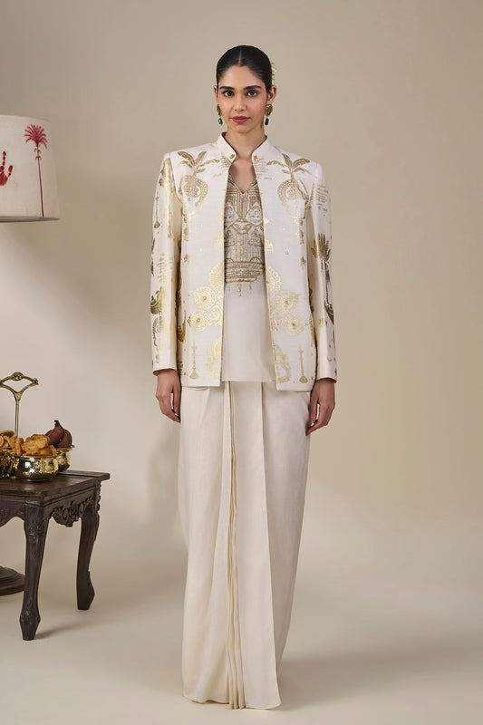 Ivory Malabar Golden Tales Skirt Set