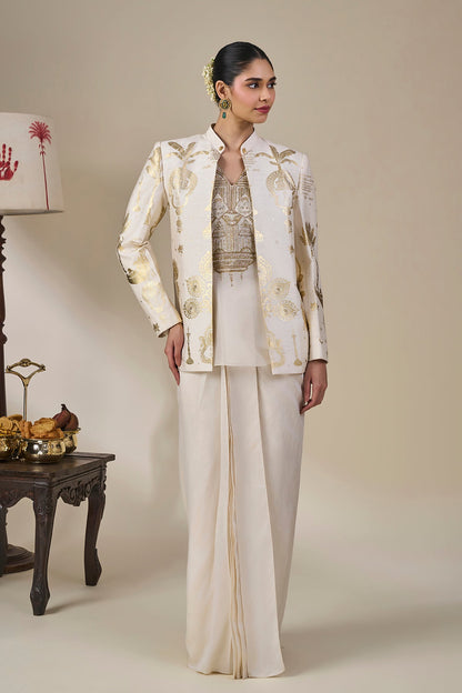 Ivory Malabar Golden Tales Skirt Set