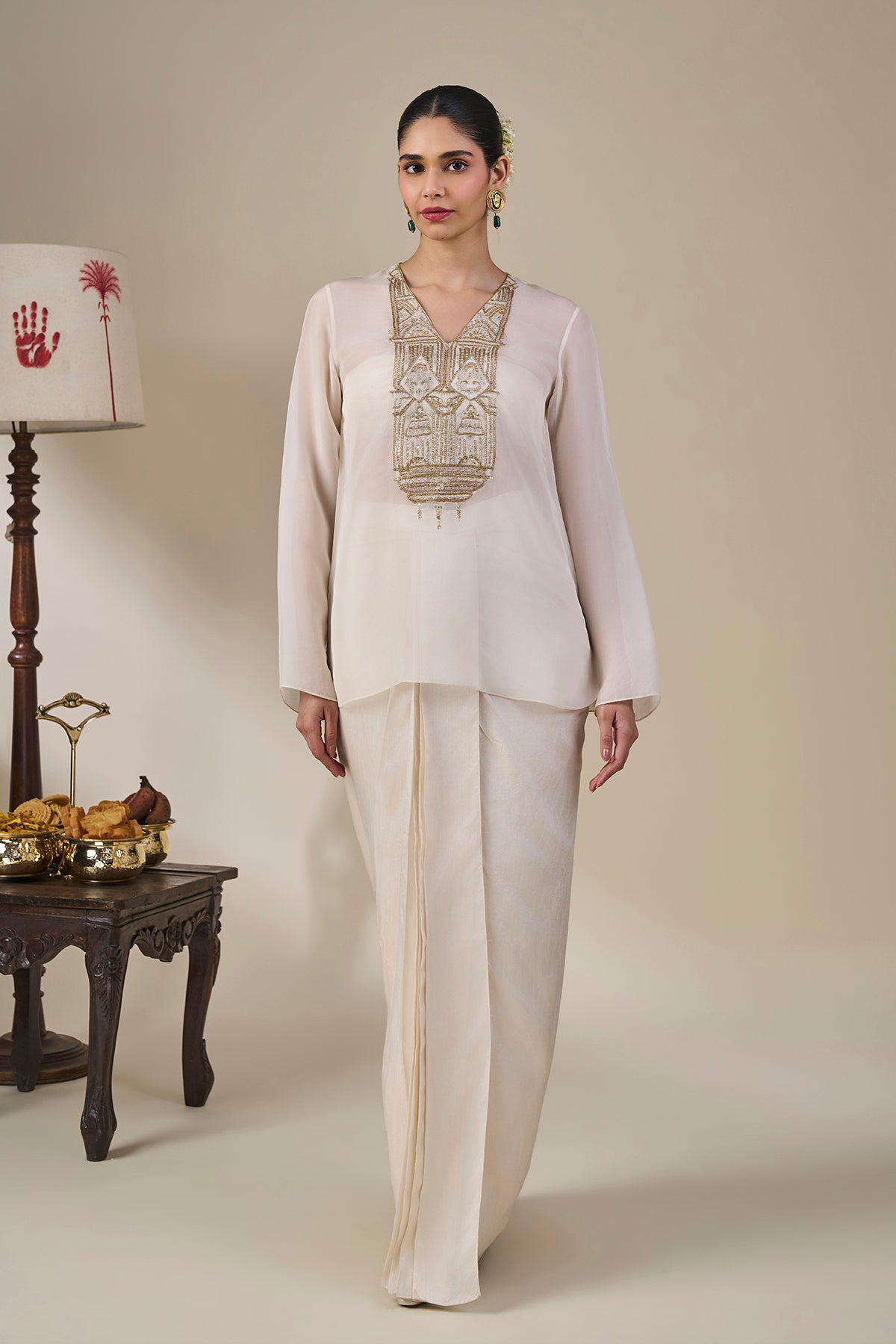 Ivory Malabar Golden Tales Skirt Set