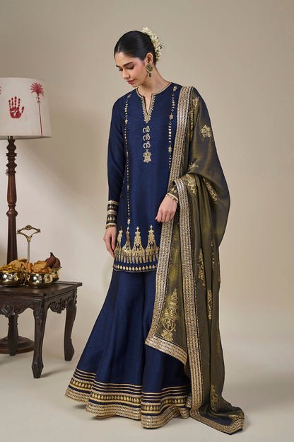 Blue Heirloom Moonfall Sharara Set