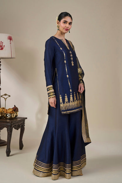 Blue Heirloom Moonfall Sharara Set